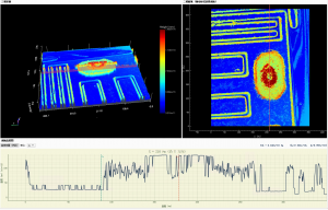Elliptical micro bump array on advanced packaged wafers